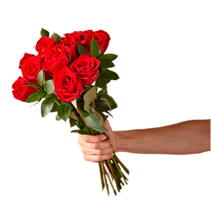 red roses with vase