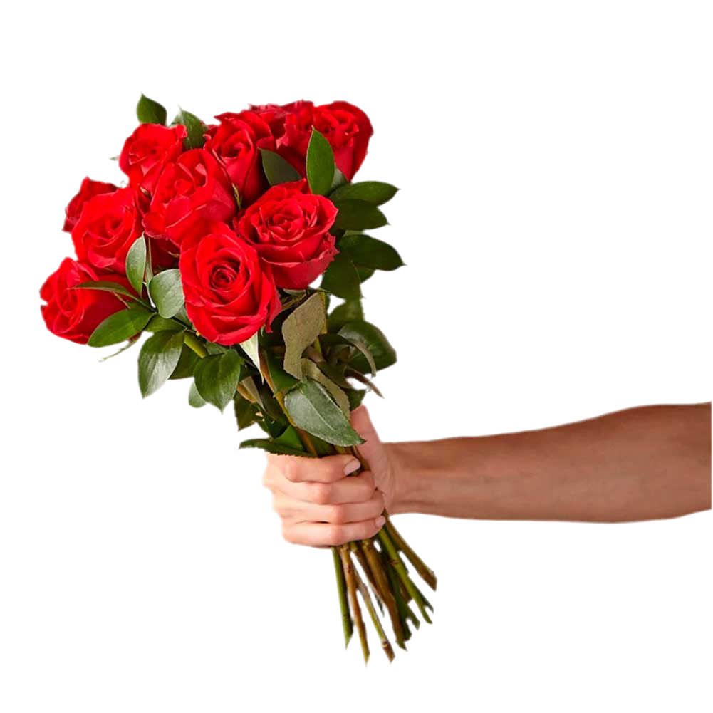red roses with vase