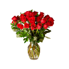 Load image into Gallery viewer, red roses with vase