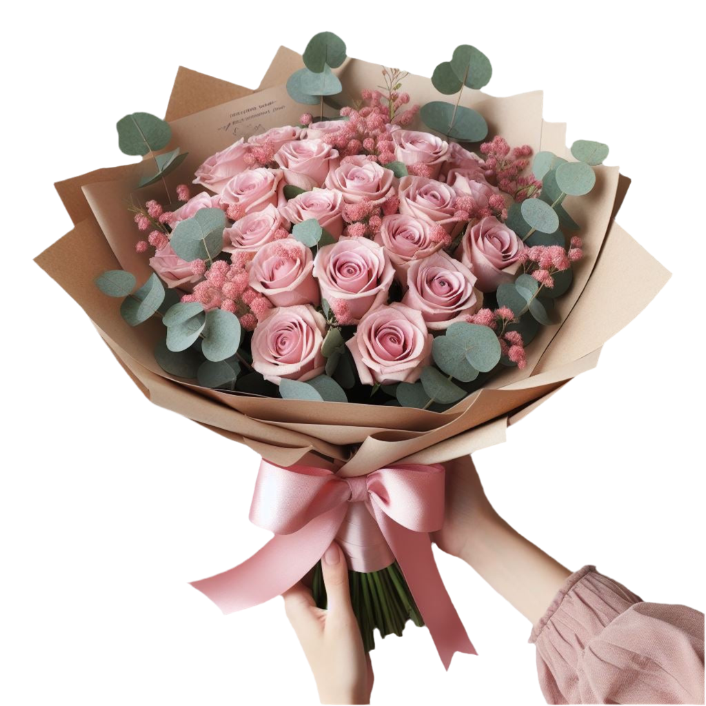 ⚡ Valiente - 50 Rosas Rosadas Bouquet de Mano | Coraje Amor Valentía Bogotá Colombia ⚡