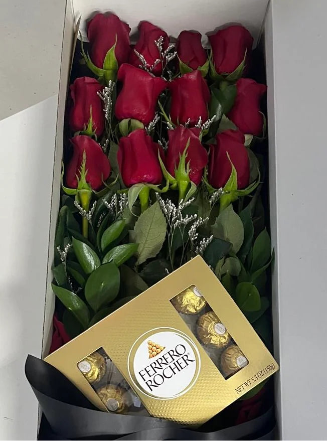 12 Rosas En Caja