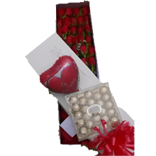 Cargar imagen en el visor de la galería, ¿Dónde comprar lindo regalo de rosas en caja con chocolates en Bogotá? ¿Cuál es el mejor detalle perfecto para sorprender? Lindo Regalo combina rosas premium con chocolates deliciosos