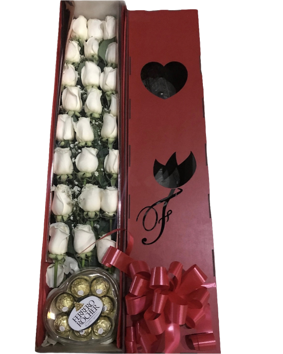 ¿Dónde comprar caja rosas blancas con chocolates para expresar sentimientos honestos? ¿Cuáles son las mejores flores para disculpas sinceras? Honesta combina rosas blancas puras con chocolates premium