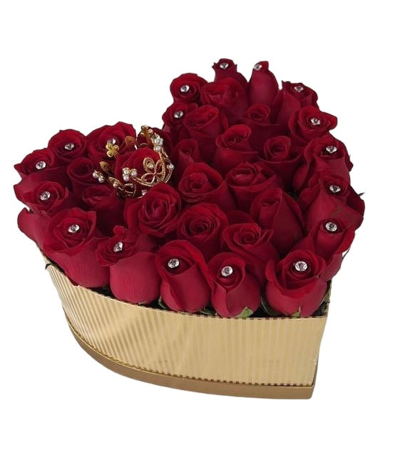 24 Rosas Rosas En Caja