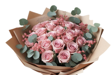 Cargar imagen en el visor de la galería, ⚡ Valiente - 50 Rosas Rosadas Bouquet de Mano | Coraje Amor Valentía Bogotá Colombia ⚡