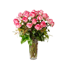 Cargar imagen en el visor de la galería, Ramo de rosas rosadas de tallo largo
