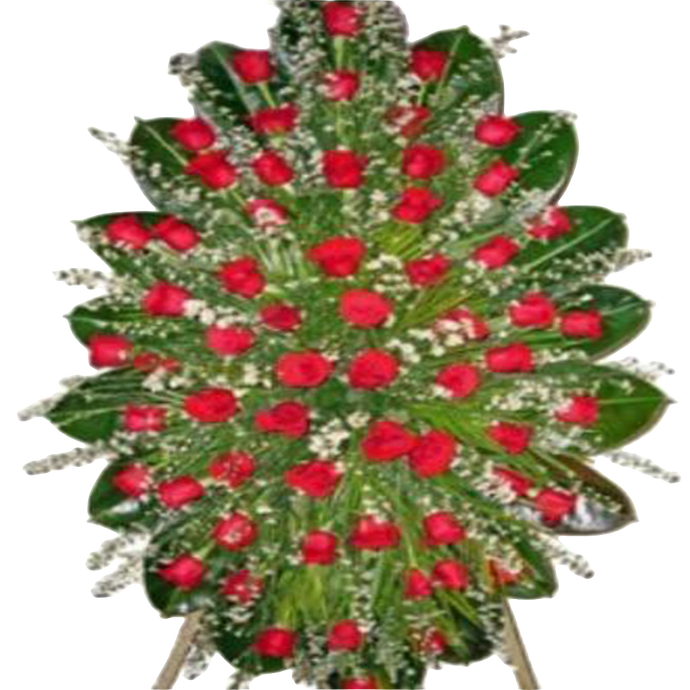 Pedestal Fúnebre Eterno Amor en Rosas Rojas