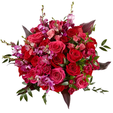 Cargar imagen en el visor de la galería, Arreglo Rosas Rojas Orquídeas San Valentín 24H Bogotá | Amor Entrega Inmediata