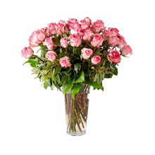 Cargar imagen en el visor de la galería, Ramo de rosas rosadas de tallo largo