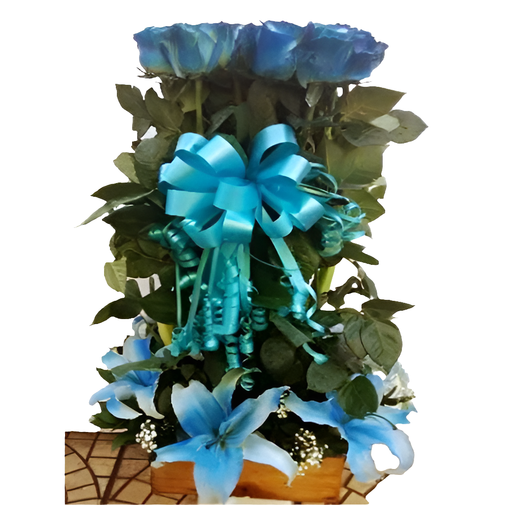 Elegante / Flores Azul