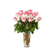 Cargar imagen en el visor de la galería, Ramo de rosas rosadas de tallo largo