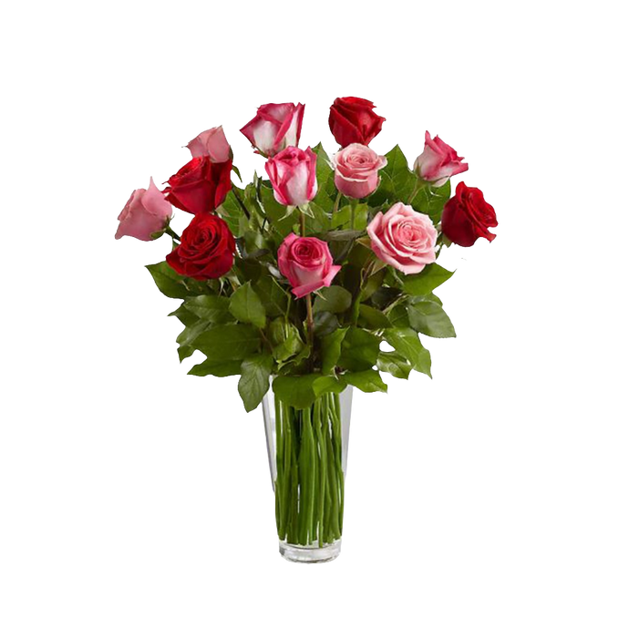 Ramo Rosas Aniversario Verdadero Amor 24H Bogotá | Florero Vidrio Entrega Inmediata