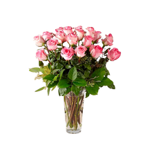Cargar imagen en el visor de la galería, Ramo de rosas rosadas de tallo largo