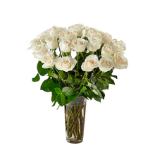 Cargar imagen en el visor de la galería, Ramo de rosas blancas de tallo largo