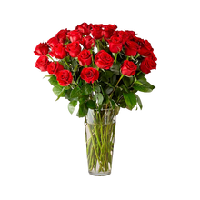 Cargar imagen en el visor de la galería, Ramo de rosas rojas de tallo largo