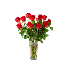 Cargar imagen en el visor de la galería, Ramo de rosas rojas de tallo largo