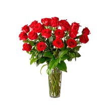 Cargar imagen en el visor de la galería, Ramo de rosas rojas de tallo largo