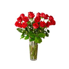 Cargar imagen en el visor de la galería, Ramo de rosas rojas de tallo largo