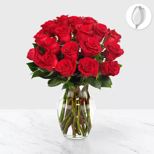 Cálida Rosas Rojas, 18 rosas en jarrón. Un regalo directo desde el corazón, nuestro Ramo de Rosas Rojas. ¡Expresa tu amor con nuestro hermoso ramo de rosas rojas para San Valentín! Estas rosas rojas representan la pasión y el amor que sientes por tu ser amado. Floristería Flores Para Regalo.