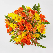 Load image into Gallery viewer, Ramo de ámbar cálido, Flores para Regalo, flores, arreglos, decoraciones, flores para toda ocasión, Flores 24 horas
