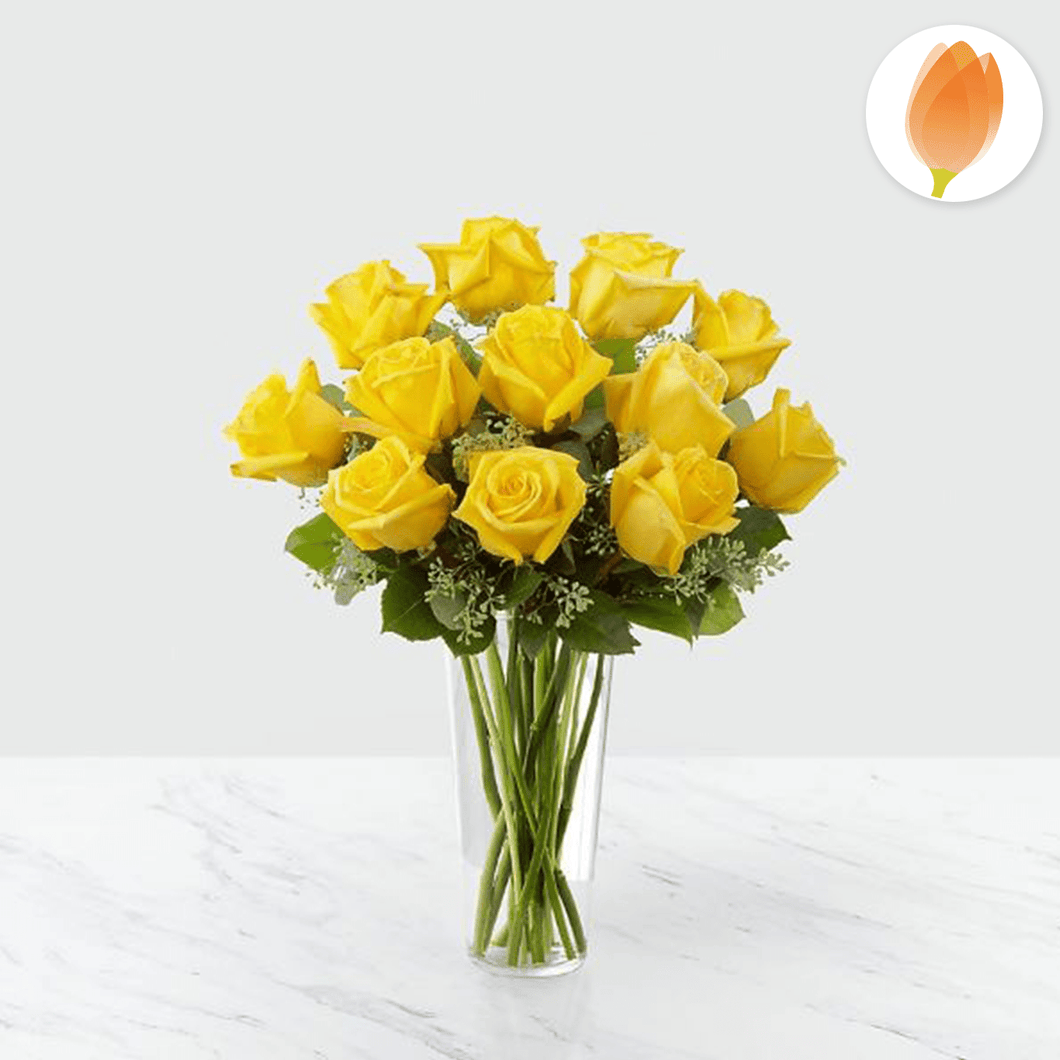 Bouquet de rosas amarillas - Flores 24 Horas