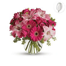 Load image into Gallery viewer, Color Rosa, Cumpleaños Arreglo de flores, Flores para regalo y Flores 24 horas